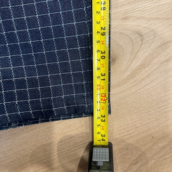 Y2K Mecca Medina 36 Waist Wide Leg (10in)Carpenter Style Jeans Checkered Pattern - Picture 11 of 14